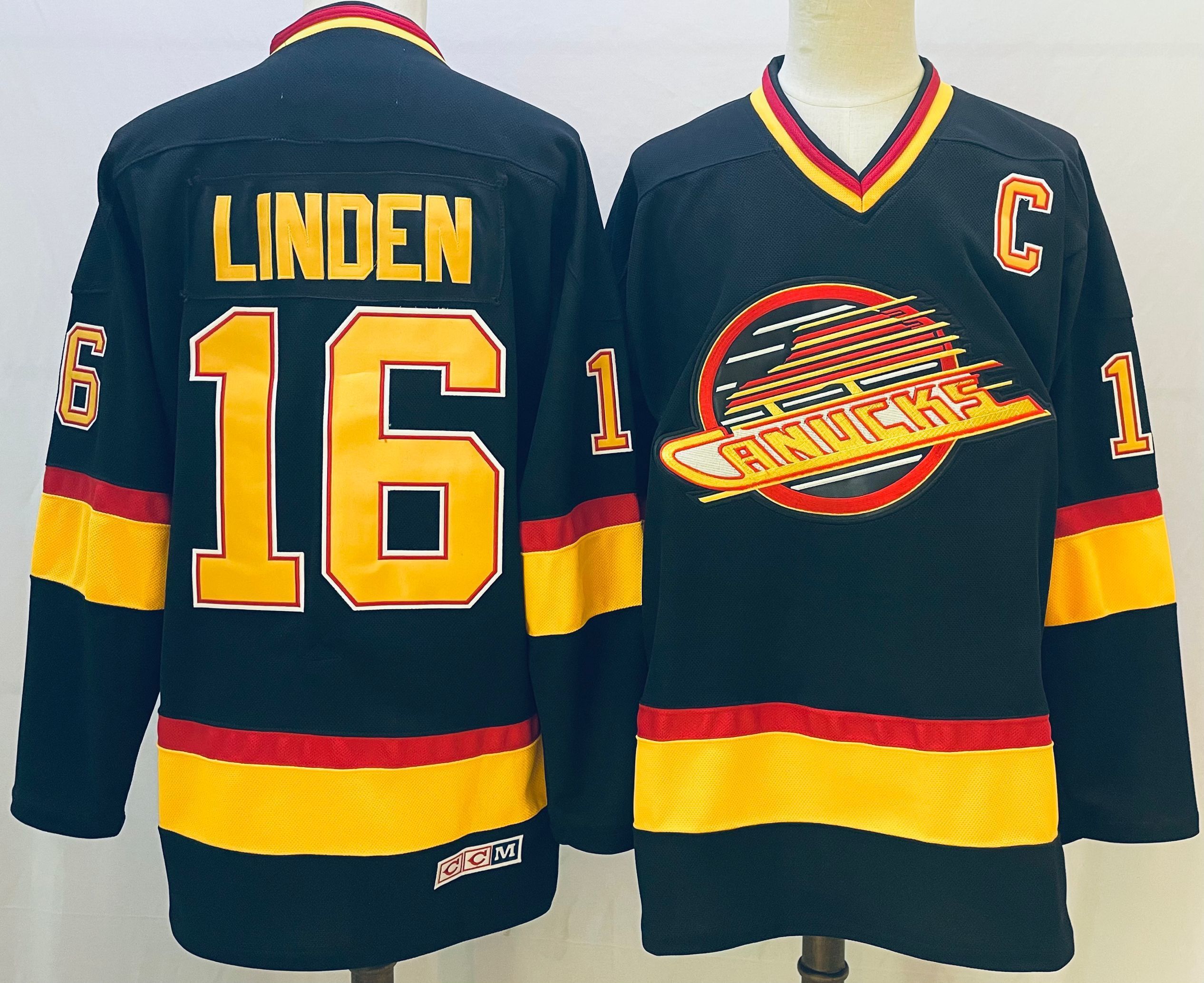 Men Vancouver Canucks #16 Linden Black 2026 Adidias NHL Jersey style 001->vancouver canucks->NHL Jersey